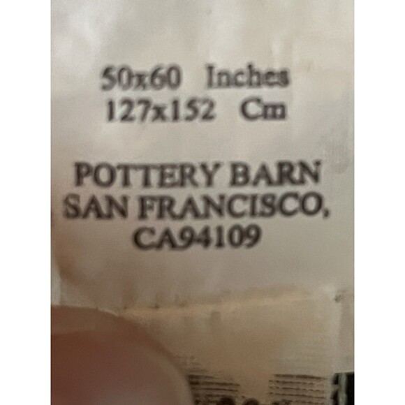 Pottery Barn Ivory Cable Knit Throw Blanket Cotton Blend Soft Cozy 2010 50X60” - Picture 7 of 7